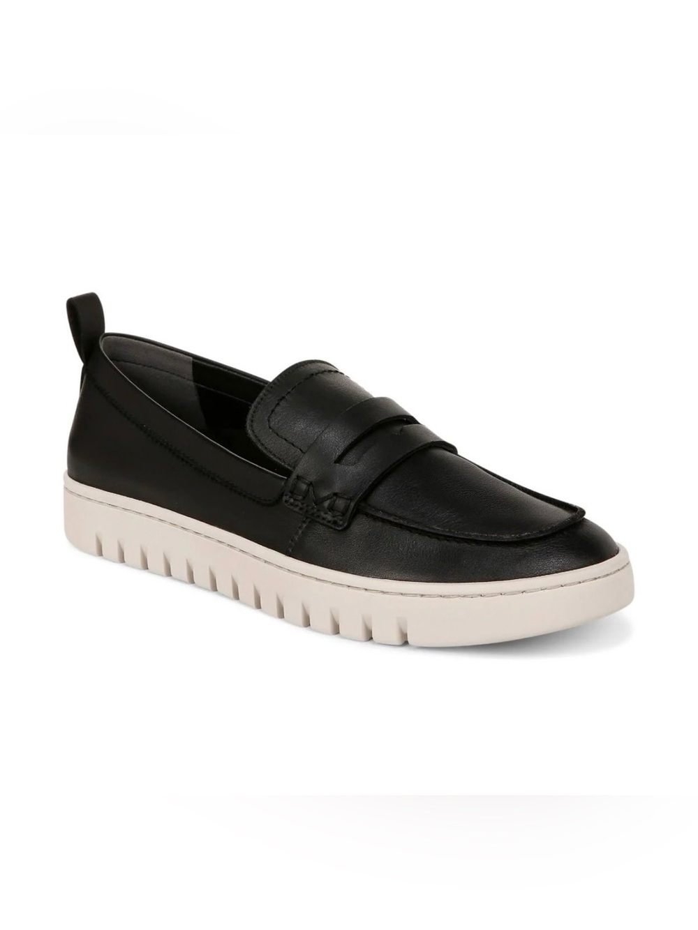 Vionic black leather uptown loafer